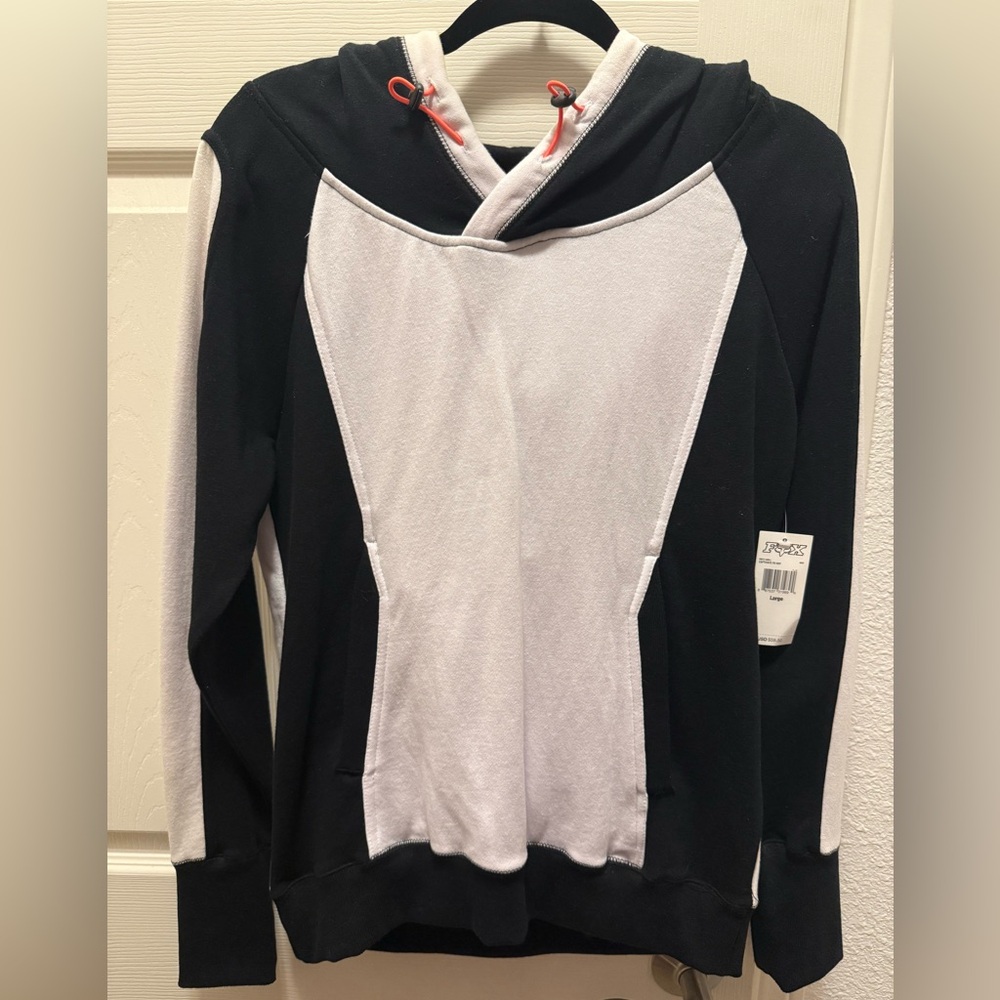 Fox Black and White Raglan Sweater